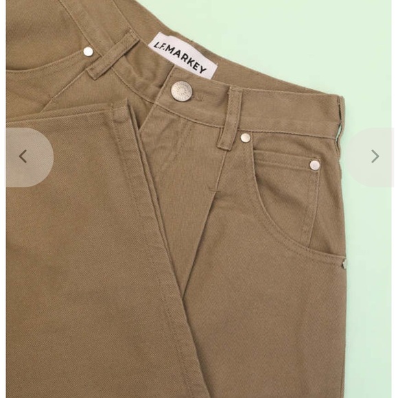 L.F. Markey Mason Jeans Pants Olive Wide-Leg Trousers 8 - Picture 7 of 7